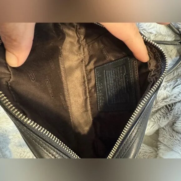 Rare VTG 2002 Coach Black Tanned Glove Leather Legacy West Crossbody - Picture 4 of 7